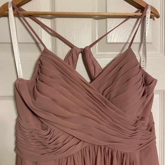 Azazie Haleigh bridesmaids dress in Dusty Rose - Picture 2 of 4